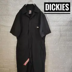 ディッキーズDickies美品古着半袖オールインワンツナギM黒OFF WHITEのサムネイル