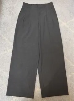 GU メンズ ワイドパンツ ダークグレー イージーパンツ L