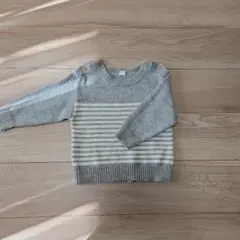 ストライプニットセーター 90cm グレー