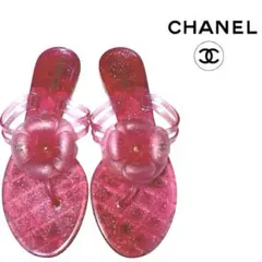 CHANEL カメリア ラバーサンダル ピンク ビーチサンダルのサムネイル