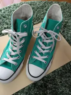 コンバース　グリーン　緑 ハイカット スニーカー