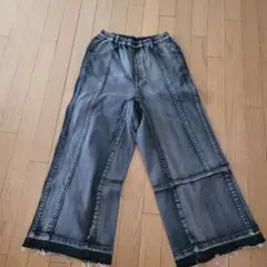 ワイドレッグデニムパンツ