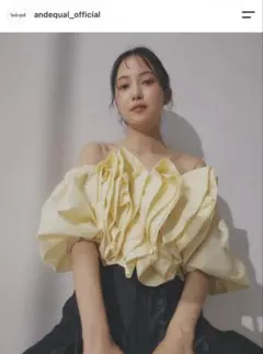 andequal off shoulder frill knit - メルカリ