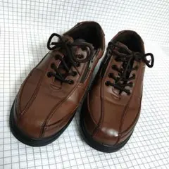 旅日和 ASICS ウォーキングシューズ サイドジップ幅広 25.5cmブラウン