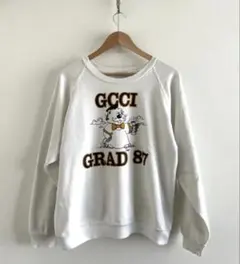 80s USA製 vintage sweat カレッジプリント アメカジ 白