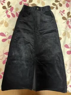 コーデュロイAラインロングスカート GU XS