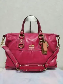 ✨希少✨レア✨COACH レザー 2way ショルダーバッグ ピンク Y2Kのサムネイル