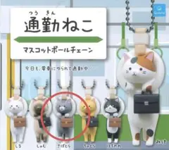 通勤ねこ　マスコットボールチェーン　ガチャ