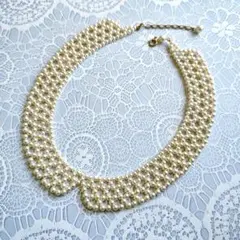 パールビーズ チョーカー アイボリー