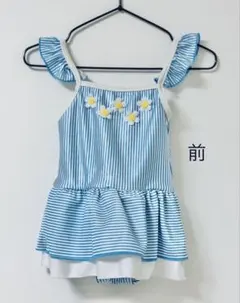 水着 青系ストライプ柄　80cm