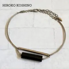 コシノヒロコ メタルプレート チェーン ネックレス ブラック - メルカリ