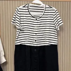 マタニティパジャマ 夏用ワンピース 前全開き 両側ポケット付き