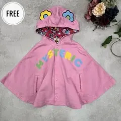 Hysteric Mini ヒステリックミニ　フード付きベビーポンチョ ピンク