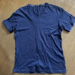 BURBERRY BLACK LABEL 紺Vネック Tシャツ サイズ3