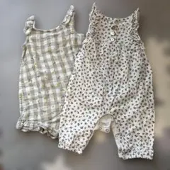 【値下げ！】オーガニックコットンロンパース2点セット