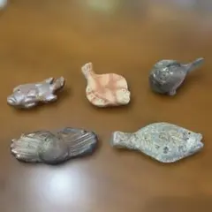 陶器製箸置き 5個セット 魚とカニ