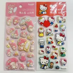 韓国限定　サンリオ　マシュマロシール　キティ　マイメロ　ぷっくり　シール