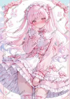 おもちもなか B2タペストリー リリーちゃん Mersugar ピンク 量産型