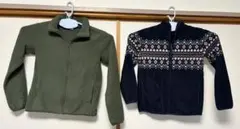 ユニクロ フリース フルジップ 150 M 2枚セット