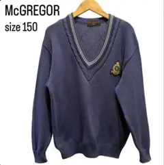 McGREGOR ネイビー Vネックセーター 150