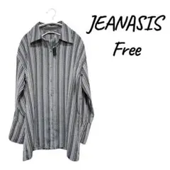 『新品』JEANASIS ストライプ長袖シャツ フリーサイズ『定価6,000円税