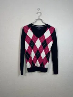 TOMMY HILFIGER トミーヒルフィガー アーガイル柄 セーター XS