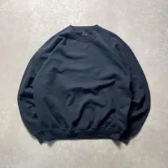 き様専用FRUIT OF THE LOOMスウェットシャツ無地ブラック墨黒コット