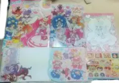 訳ありキラキラプリキュアアラモードぬりえノート　メモ用紙　シール　セット