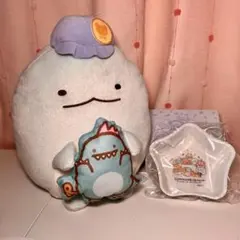 すみっコぐらし おおきなころっとぬいぐるみBIG とかげ メラミントレー 付き