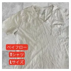 BAYFLOW Vネック ポケットTシャツ ホワイト　Lのサムネイル