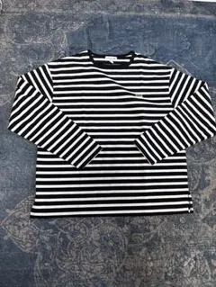 Lacoste ラコステ　スクエアネックボーダーTシャツ （ネイビー)のサムネイル