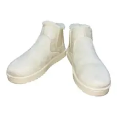 ムートンブーツ モカシン レディース 裏起毛 暖かい もこもこ アイボリー