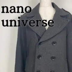 nano universe ダークグレー ウール　ピーコート　L　アウター