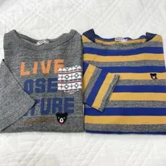 ミキハウス　Double.B ロンT ビーくん　長袖　ボーダー　セット　150