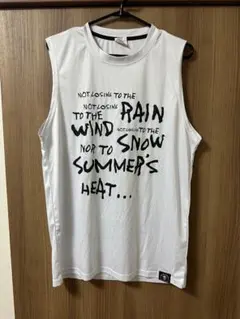 RUNNING GROOVEホワイト ノースリーブTシャツ Lサイズ
