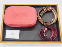 【美品】COACH コーチ ショルダーバッグ ピンク 75952