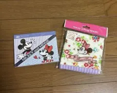 ミニー タオルハンカチ　東京ディズニーリゾート メモ帳付　ミニーマウス　ミッキー