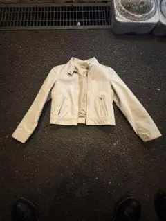 『早い者勝ち‼️』y2k. Opium. ホワイト レザージャケット