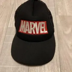 使用感あり。MARVEL キッズ　メッシュキャップ 黒