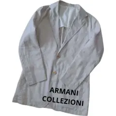 極美品 アルマーニコレツォーニ テーラードジャケット チェック リネン 50 2025年最新】ARMANI COLLEZIONI 柄：チェック テーラード