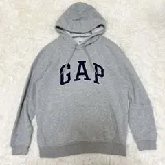 GAP ギャップ　ロゴ　パーカー　フード付　グレー　長袖　スウェット