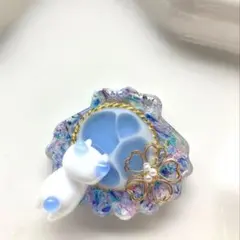 再販△】レジン ヘアゴム 海塗り 菱形 くまちゃん パステルカラー◡̈