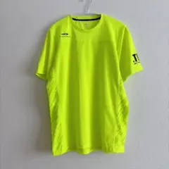 ティゴラ　ドライTシャツ 吸水速乾　L トップス　スポーツ　サッカー　蛍光　黄色