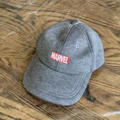 MARVEL ロゴ キャップ グレー 子供用 フリーサイズ ポリエステル混