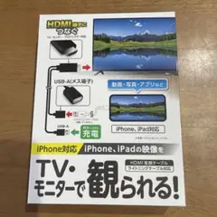アイホン対応　アイホンの映像をTV・モニターで観られる　変換ケーブル