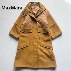 美品✨マックスマーラ 中綿 キルティング ロングコート 38 ベージュ 