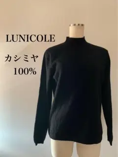 LUNICOLE】 トップス 長袖 カシミヤ セーター 黒 サイズF