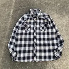 ト*ミ様 ルート66 白・黒チェック柄ネルシャツ XL ウエスタン 良配色　アメ