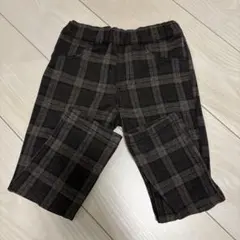 チェック柄裏起毛パンツ