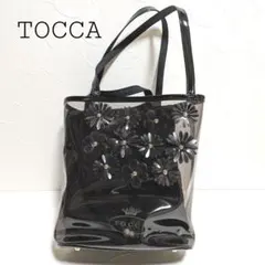 TOCCA トッカ ビニール バッグ 透明 クリア フラワー ブラックのサムネイル
